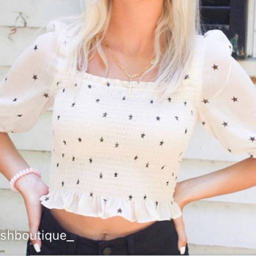 Pretty Posh Boutique Star Crop Top
